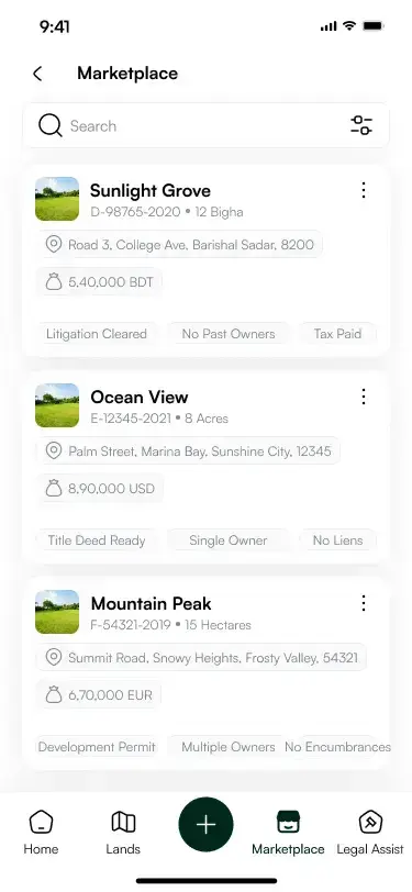 Buy, Sell Lands with Confidence